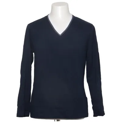 Långärmad t-shirt (Blå, Vit) från Van Laack Bomull, Polyester