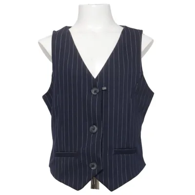 Suit vest (Blue, White) from Zara Elastane, Polyester, Viscose