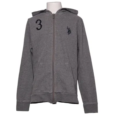 Huvtröja (Grå, Blå) från U.S. Polo Assn. Bomull, Viskos