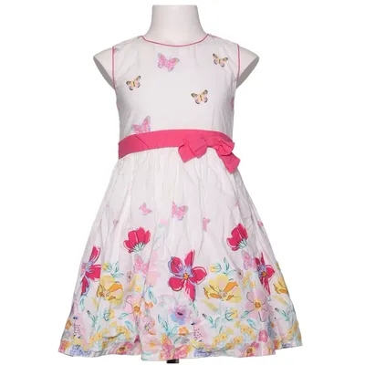 Kjole (Hvid, Flerfarvet) fra Happy Girls by Eisend Bomuld, Polyester