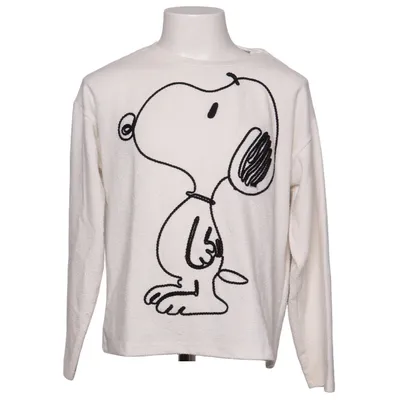Långärmad t-shirt (Vit, Svart) från Zara x Peanuts Elastan, Polyester, Viskos