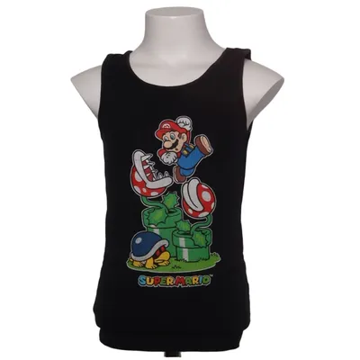 Tanktop  (Sort) fra Super Mario Bomuld, Elastan