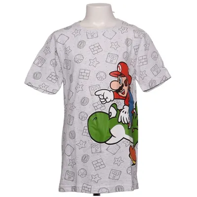 T-shirt (Grå, Flerfarvet) fra Super Mario Bomuld, Polyester