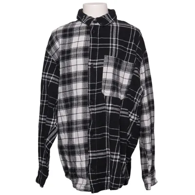 Flanellskjorta (Svart, Vit) från H&M Bomull