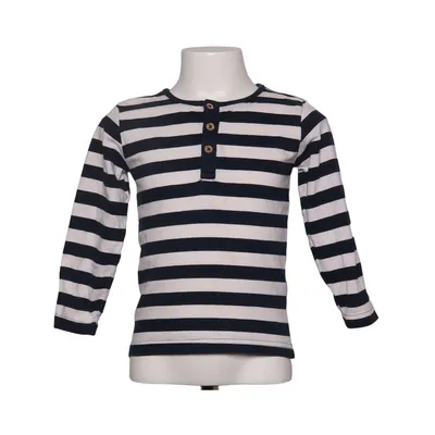 Henley T-shirt (Blå, Hvid) fra Alana Økologisk bomuld
