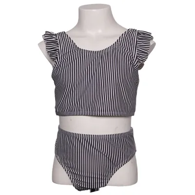 Bikini (Svart, Vit) från Pepperts Elastan, Återvunnen polyester