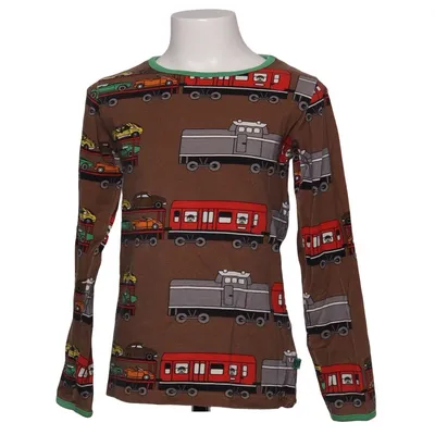 Long sleeve T-shirt (Brown, Multicolored) from Småfolk Elastane, Organic cotton