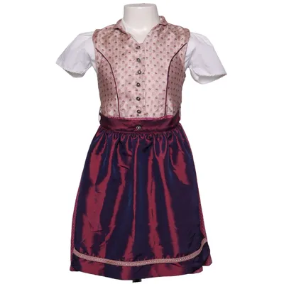 Dirndl (White, Purple, Multicolored) from Isar-Trachten Cotton, Polyester