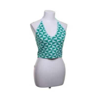 Halter neck top (Green, Blue, White) from LA Hearts Nylon, Polyester, Viscose