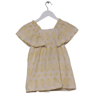 Klänning (Vit, Gul) från Zara Bomull, Polyester