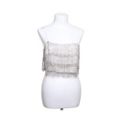 Crop top (Vit, Silverfärgad) från ASOS Edition Polyester