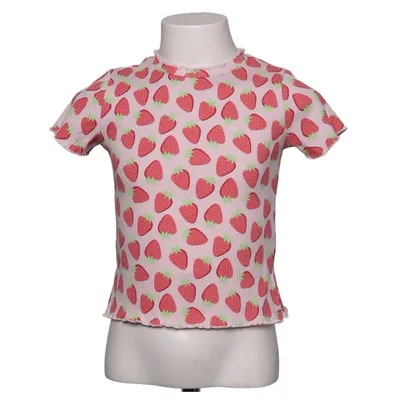 T-shirt (Roze, Rood, Groen) van Kiki & Koko Katoen, Elastaan