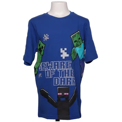 T-shirt (Blå, Flerfarvet) fra Minecraft Bomuld