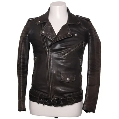 Veste de motard (Gris) de BLK DNM Cuir, Polyester