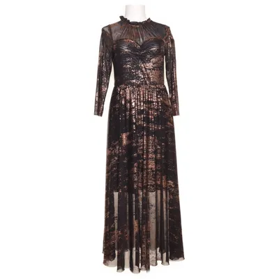 Maxi jurk (Zwart, Goud, Meerkleurig) van Ted Baker Elastaan, Polyester, Viscose