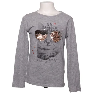 Långärmad t-shirt (Grå) från Gémo Bomull, Polyester