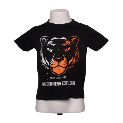 T-shirt (Sort, Orange) fra Dopo Dopo Boys Bomuld