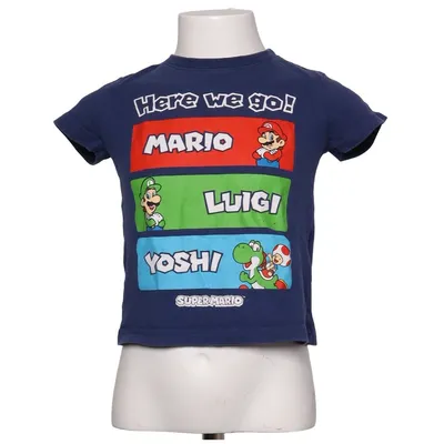 T-shirt (Blauw, Meerkleurig) van Super Mario Katoen