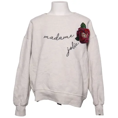 Collegetröja (Grå, Flerfärgad) från Zara Girls Collection Bomull, Polyester