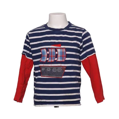 Long sleeve T-shirt (Blue, White, Red) from Lilly + Sid Cotton