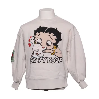Collegetröja (Vit, Flerfärgad) från Betty Boop Bomull, Polyester