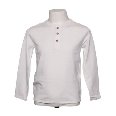 Henley T-shirt (Hvid) fra Mango Kids Bomuld