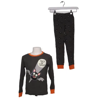 Pyjamasz (Grå, Orange) fra Pocopiano Bomuld