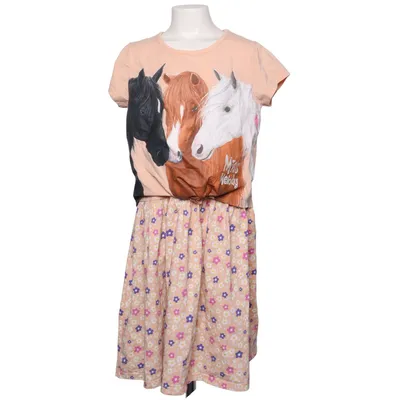 Dress (Beige, Multicolored) from Miss Melody Cotton, Elastane
