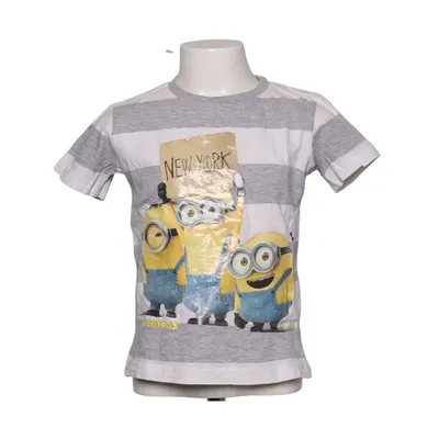 T-shirt (Grå, Vit, Flerfärgad) från Minions Bomull, Polyester