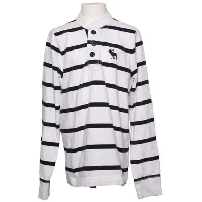 Rugbytröja (Vit, Blå) från Abercrombie Kids Bomull