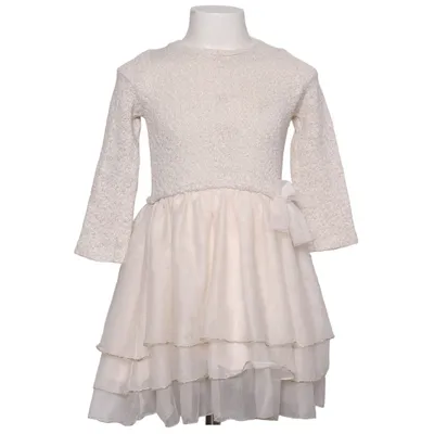 Dress (White, Gold) from C&A Acrylic, Cotton, Metallic fiber