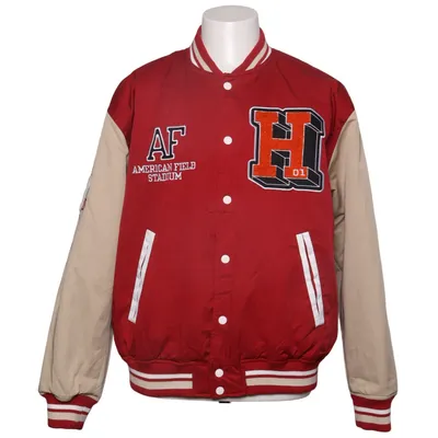 Veste universitaire (Rouge, Beige) de Bershka Polyester