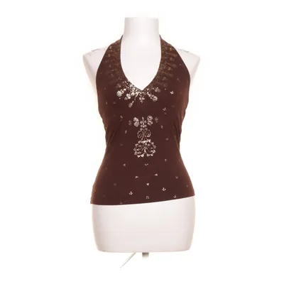 Halter neck top (Brown, Gold) from Koton Viscose