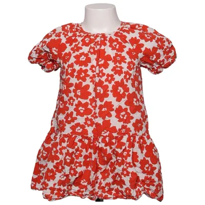 Jurk (Rood, Wit) van Zara Katoen