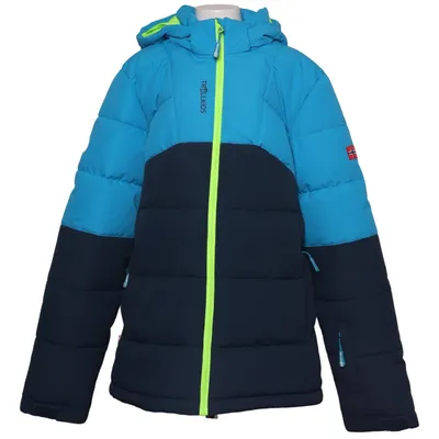 Winterjas (Blauw, Grijs, Meerkleurig) van Trollkids Elastaan, Gerecycled polyester