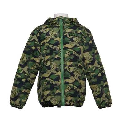 Vändbar jacka (Grön, Svart, Flerfärgad) från Minecraft Polyester