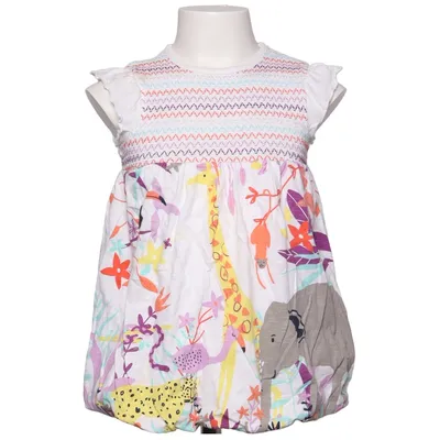 Dress (White, Multicolored) from Topolino Cotton