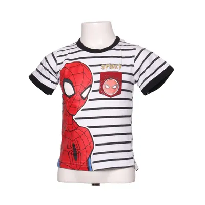 T-shirt (Vit, Svart, Röd, Blå) från Marvel Spiderman Bomull