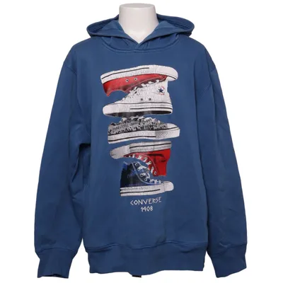 Hoodie (Blue, Multicolored) from Converse Cotton, Polyester