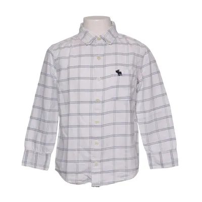 Shirt (White, Blue) from Abercrombie & Fitch Cotton