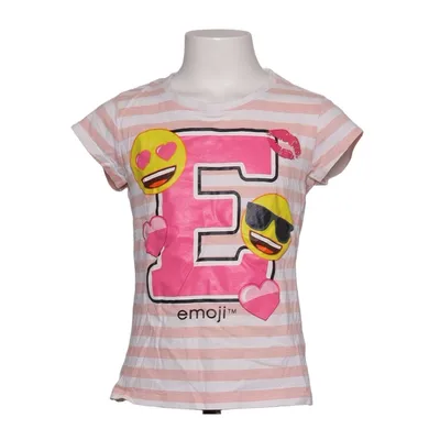 T-shirt (Vit, Rosa, Flerfärgad) från Emoji Bomull