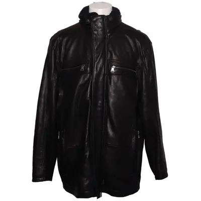 Läderjacka (Svart) från Pierre Cardin Bomull, Polyester, Skinn