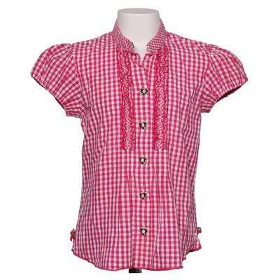 Dirndl blouse (Pink, White) from St. Peter Country Kids Cotton