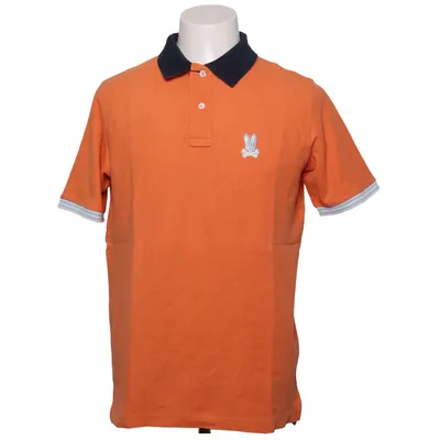 Poloshirt (Orange, Blau, Weiß) von Psycho Bunny Baumwolle