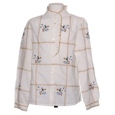 Bluse (Hvid, Flerfarvet) fra Sézane Bomuld, Linned, Polyester