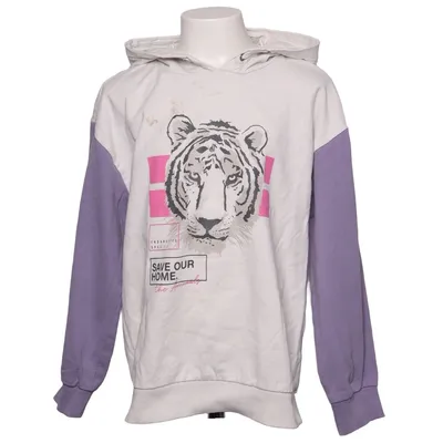 Hoodie (White, Purple) from Pocopiano Recycled cotton, Recycled polyester