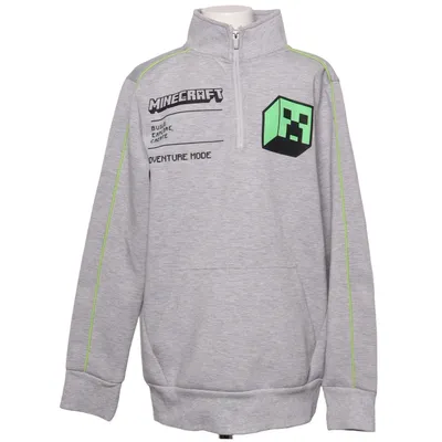 Sweatshirt (Grijs, Groen) van Minecraft Elastaan, Polyester, Viscose