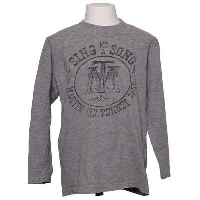 T-shirt à manches longues (Gris) de Vertbaudet Coton, Viscose