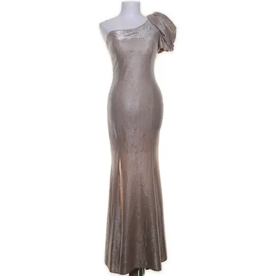 Cocktailklänning (Beige, Silverfärgad, Guldfärgad) från Popline Polyester