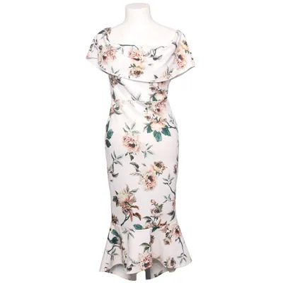 Klänning (Vit, Flerfärgad) från Boohoo Elastan, Polyester